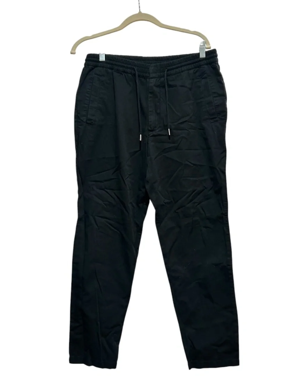 Men's FOLK Draw Cord Trouser Pants men's size 3 US 32 in Black